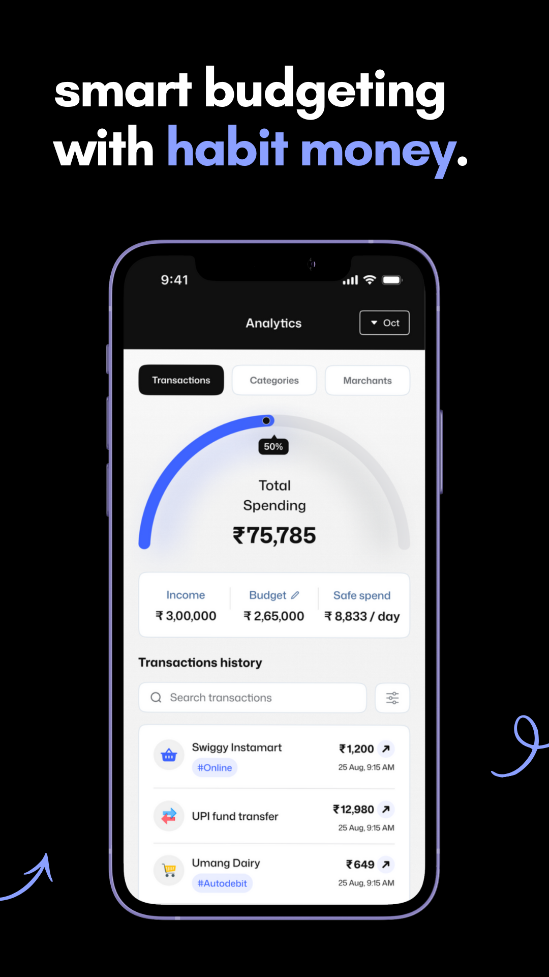 Habit Money app screen 2